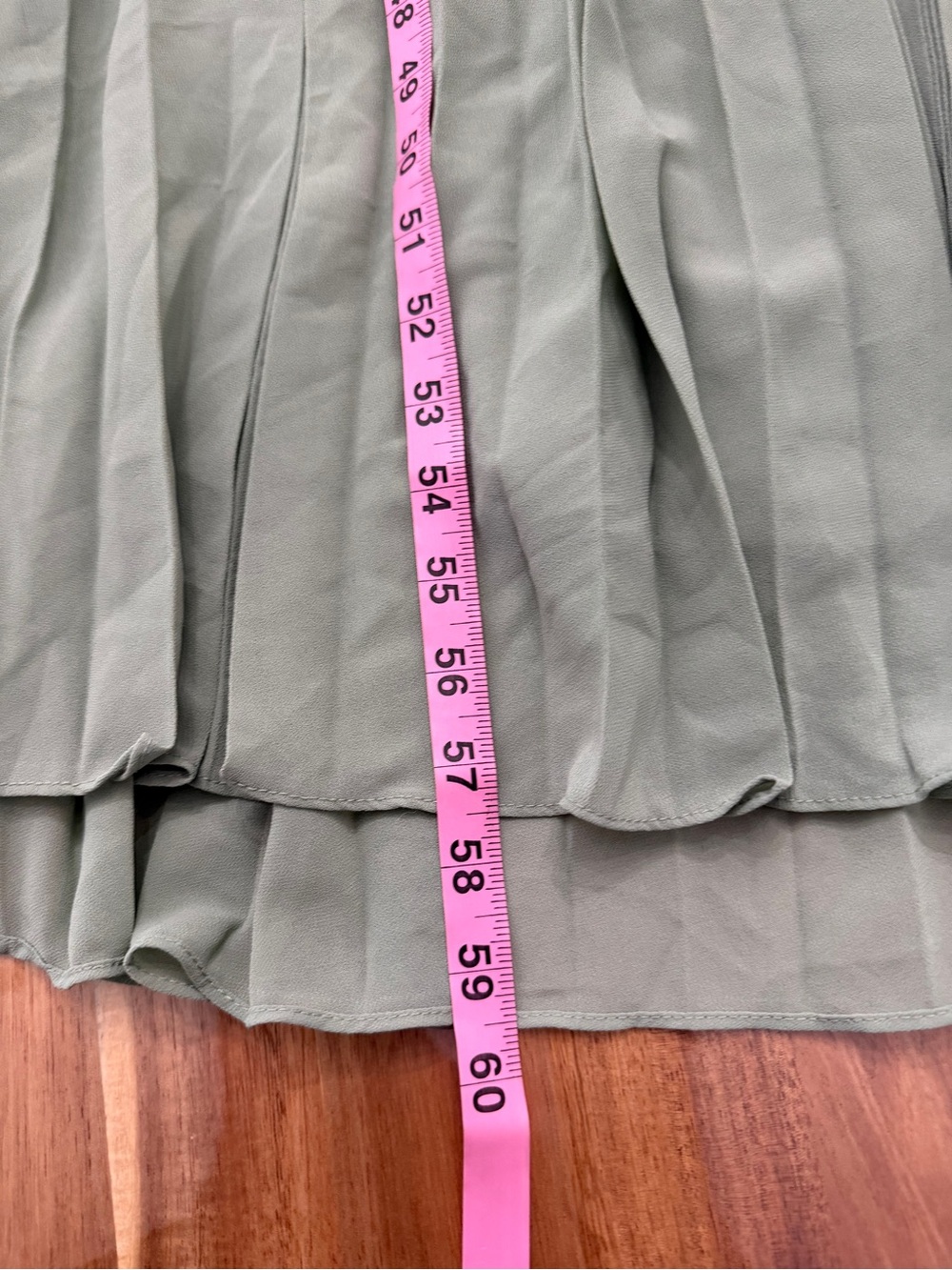 NWT Sz S Lulus Jehona Sage Brush Pleated Tiered Maxi Dress Green - Picture 8 of 9